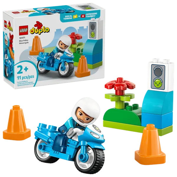 Blue Police Motorcycle — 1
