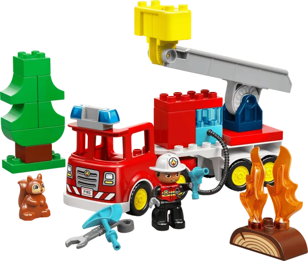 Fire Truck with Hose and Firefighter — 2