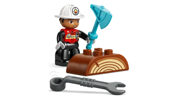 Fire Truck with Hose and Firefighter — 5