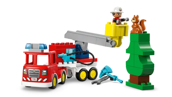 Fire Truck with Hose and Firefighter — 6