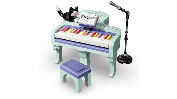 Music Decor Piano with Cat — 10