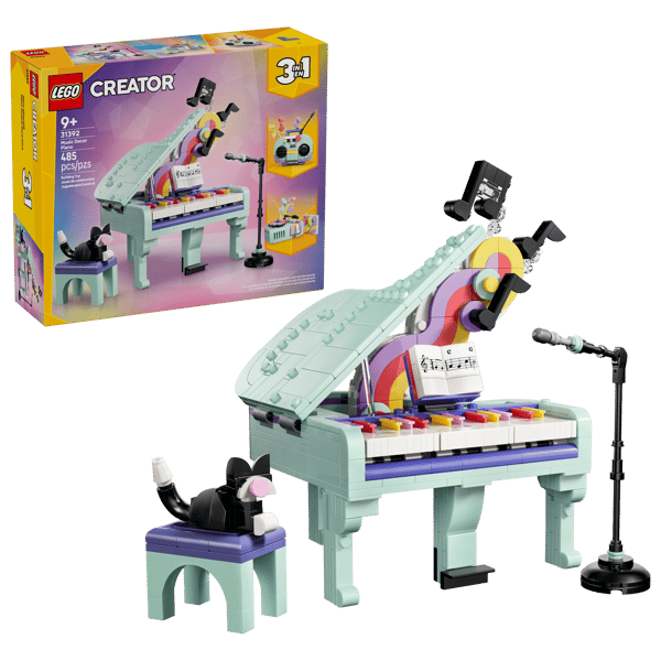 Music Decor Piano with Cat — 1