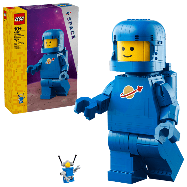 Up-Scaled Blue Astronaut Minifigure