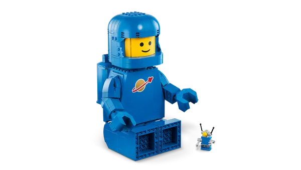 Up-Scaled Blue Astronaut Minifigure — 3