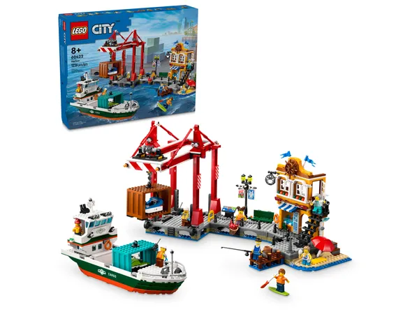Seaside Harbor with Cargo Ship — 1