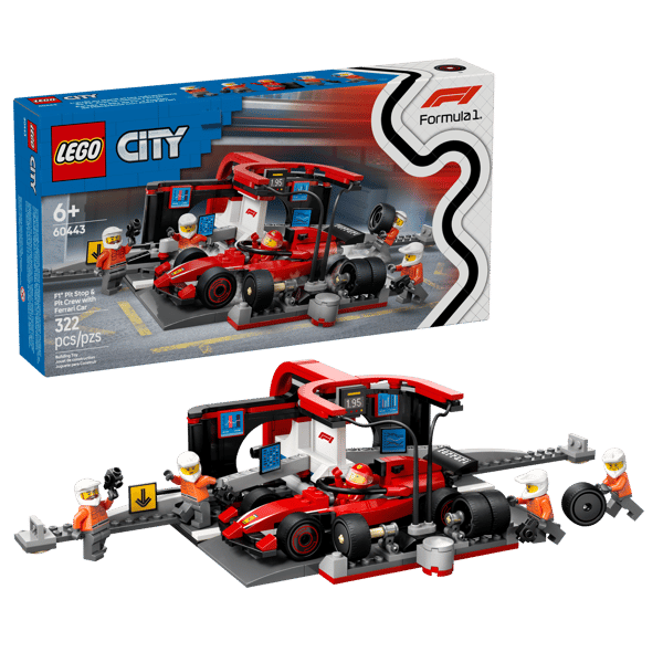 F1 Pit Stop & Pit Crew with Ferrari Car — 1