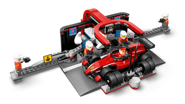 F1 Pit Stop & Pit Crew with Ferrari Car — 4