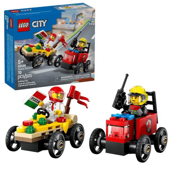 Pizza vs. Fire Truck Race Car Pack — 1