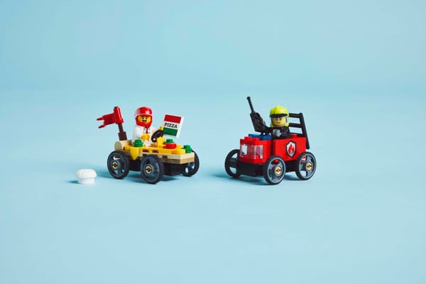 Pizza vs. Fire Truck Race Car Pack — 8