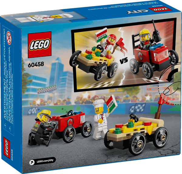 Pizza vs. Fire Truck Race Car Pack — 9