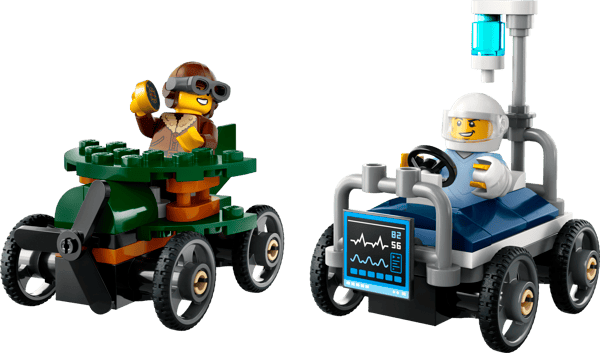 Airplane vs. Hospital Bed Race Car Pack — 2