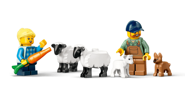 Red Farm Tractor with Trailer & Sheep — 4
