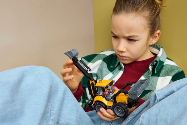 Yellow Backhoe Loader — 10