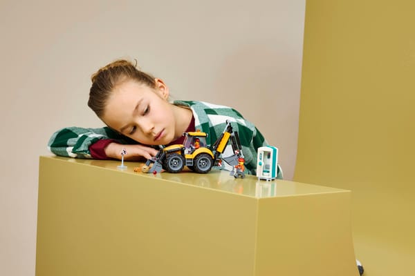 Yellow Backhoe Loader — 11