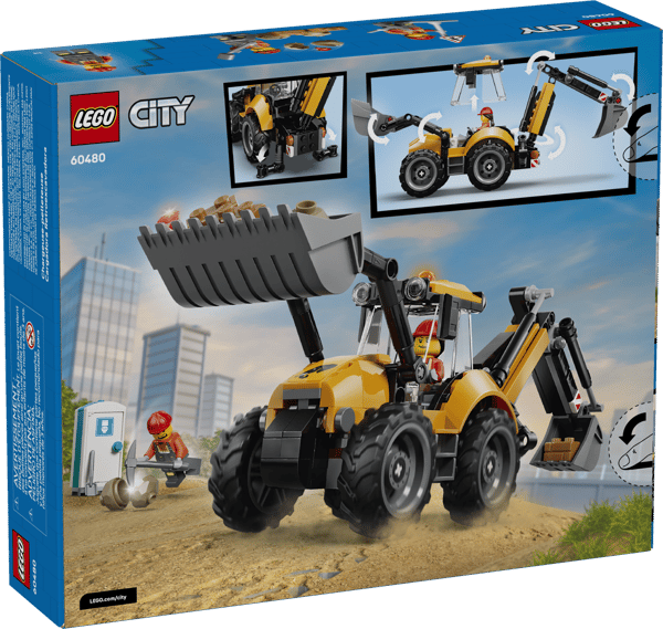 Yellow Backhoe Loader — 12