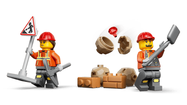 Yellow Backhoe Loader — 4