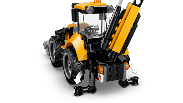 Yellow Backhoe Loader — 7