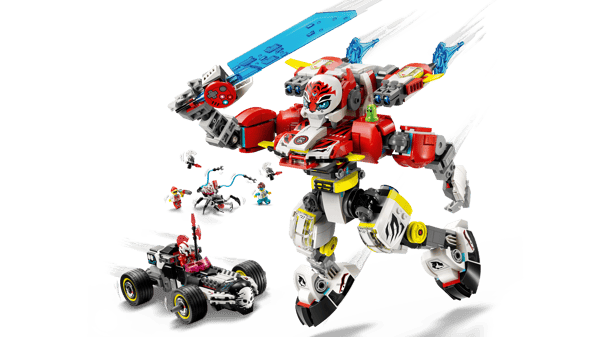 Cooper's Tiger Mech & Zero's Hot Rod Car — 4