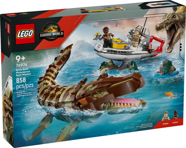 Brick-Built Mosasaurus Boat Mission — 1
